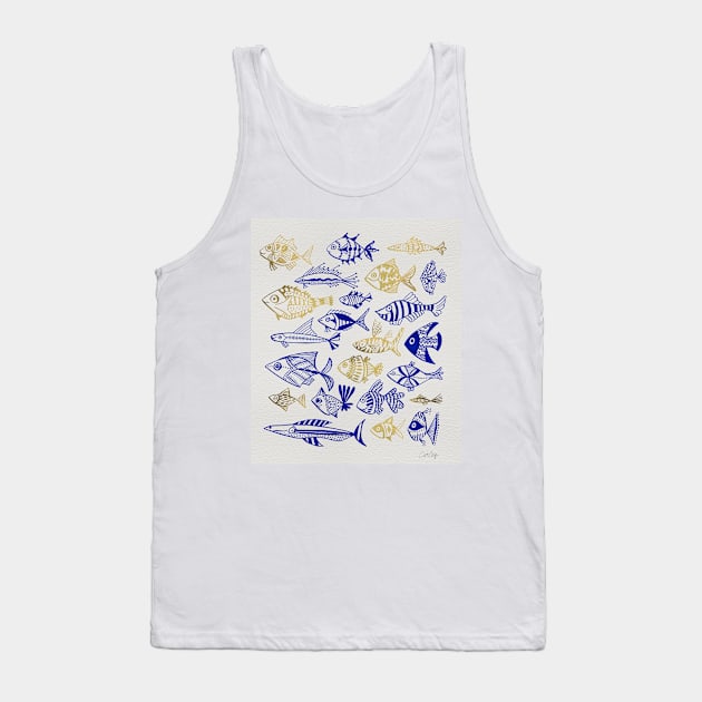 fish inkings blue gold Tank Top by CatCoq